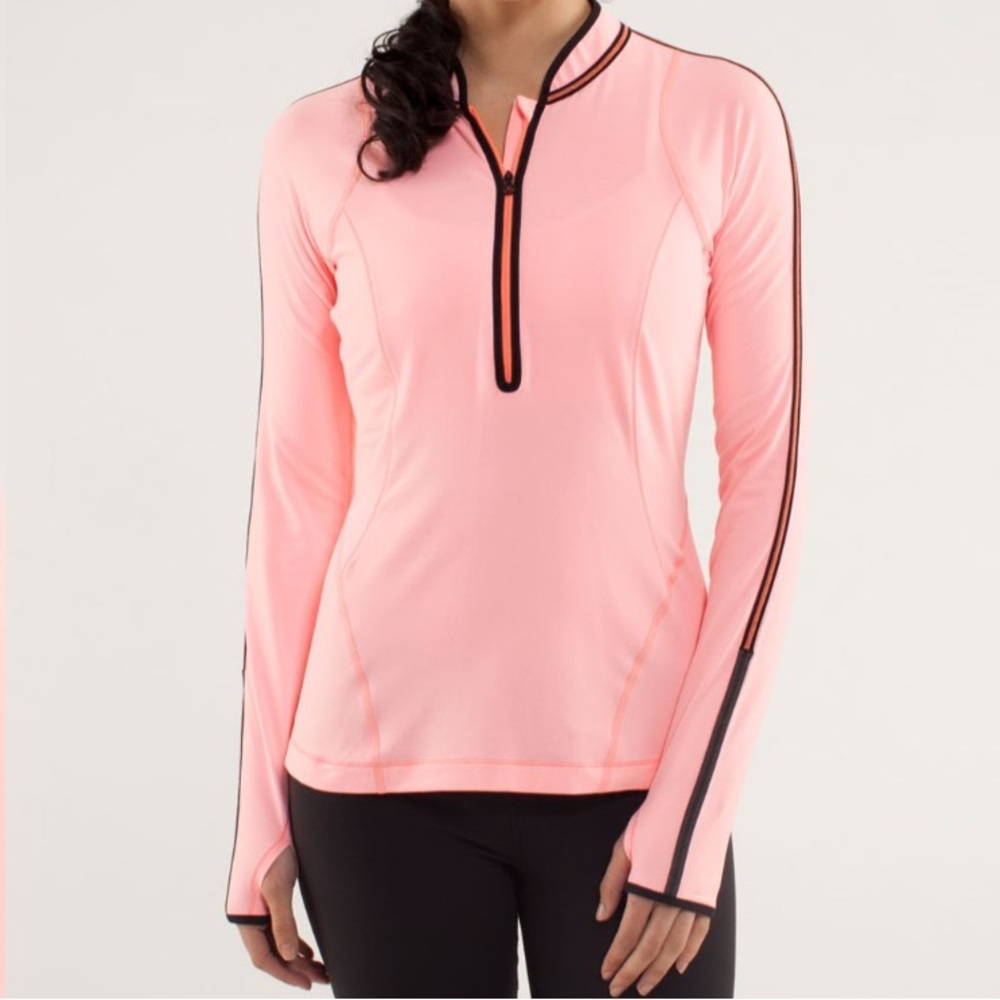 Lululemon Run: Rise And Shine Pullover
Bleached Coral / Pop Orange
